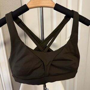 Lululemon Stash It All Bra Olive Green Sports Bra size 8 C/D